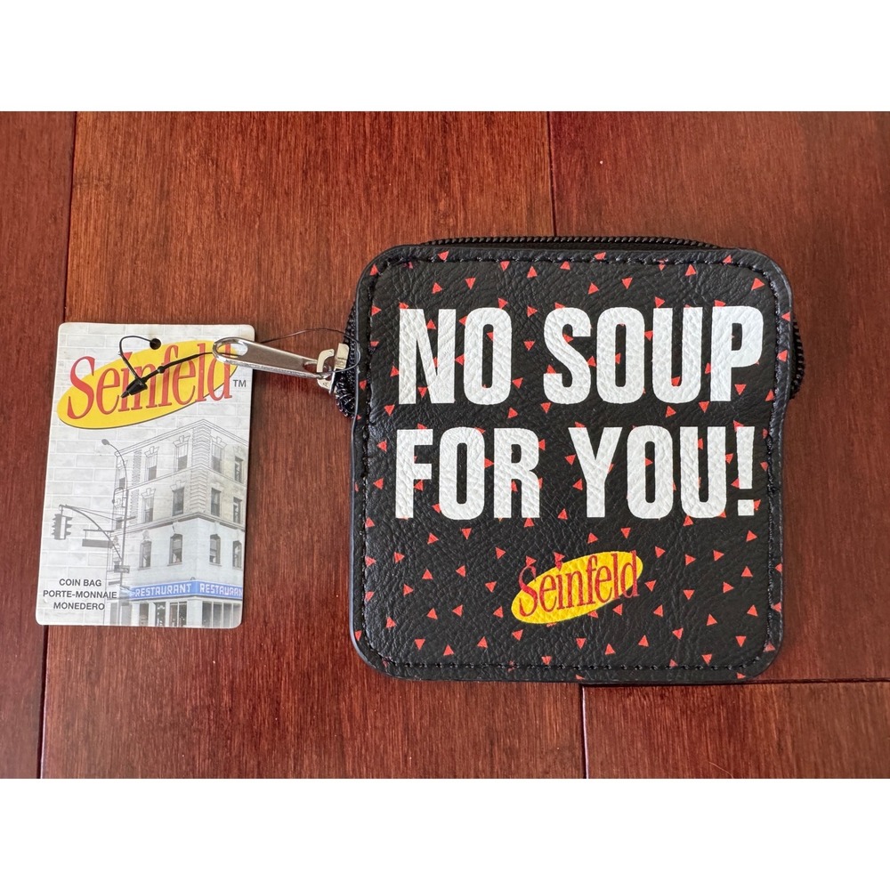 Funko Seinfeld No Soup For You Coin Bag Black AOP Food Pouch SNFCB0001 NWT